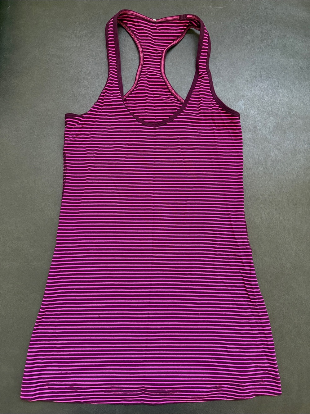 lululemon athletica Fuchsia and Dark Pink Striped Racerback Tank